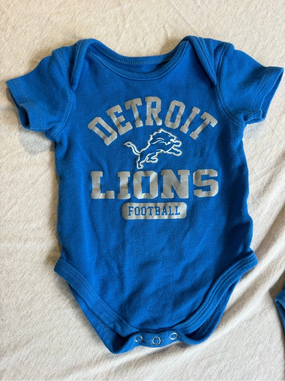 NFL Detroit Lions Blue Baby One-Piece Bodysuits Set